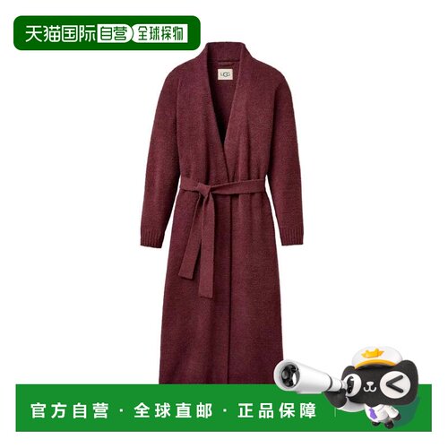 自营UGG Lenny长袍II女野葡萄可调腰睡衣FROG846-紫色 美国奥莱直