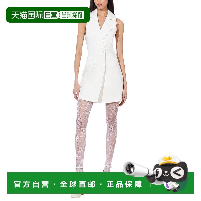 自营alice + olivia Meritt Linen-Blend Mini Dress - beige 美