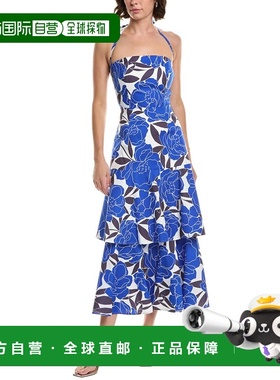 自营Milly Camellia Floral Poplin Dress - blue 美国奥莱直发