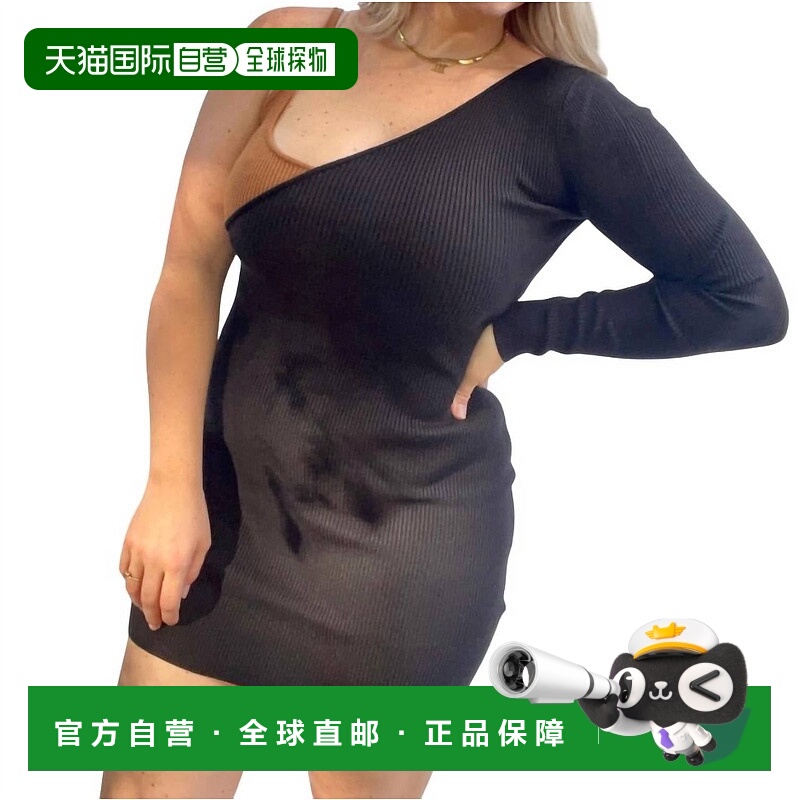 自营le lisTennessee One Sleeve Dress In Black - black 美国奥