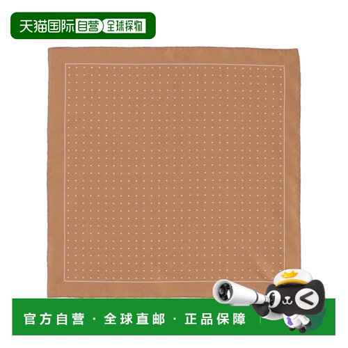 自营tom fordWarm Brown Dotted Pattern Silk Scarf - neutrals