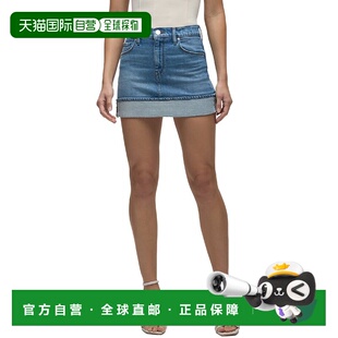 自营HUDSON Jeans Cuff Mini Skirt - Blue 半身裙美国直发奥莱