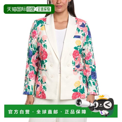 自营Tahari ASL Plus Sateen Blazer - White 外套 美国直发奥莱