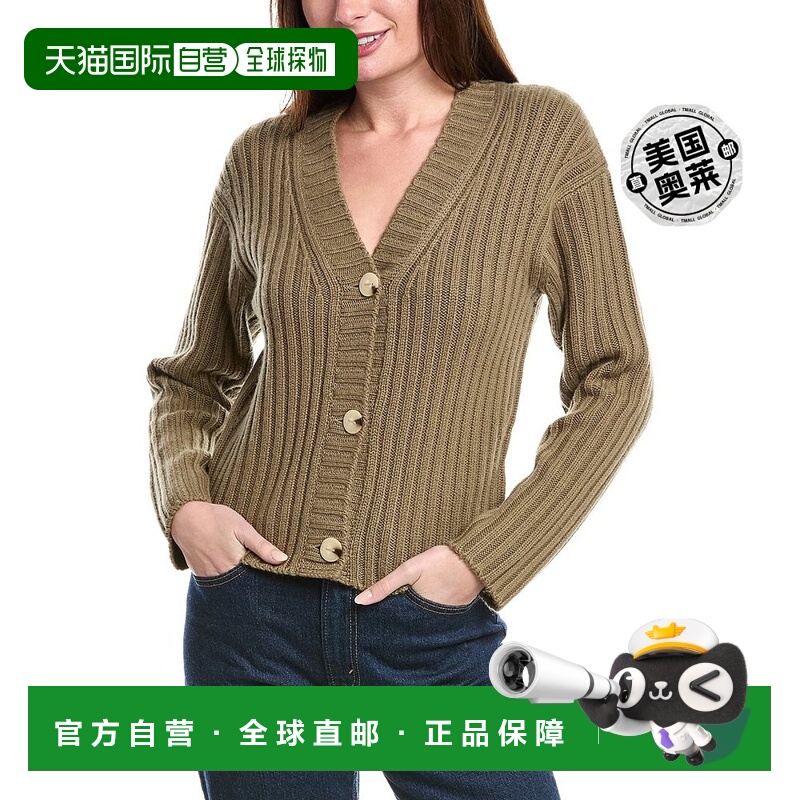 自营 VINCE女士毛衣羊毛羊绒罗纹女装流行穿搭休闲时尚高级感 美