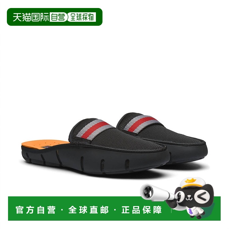 自营 swims黑色男式拖鞋 美国奥莱直发
