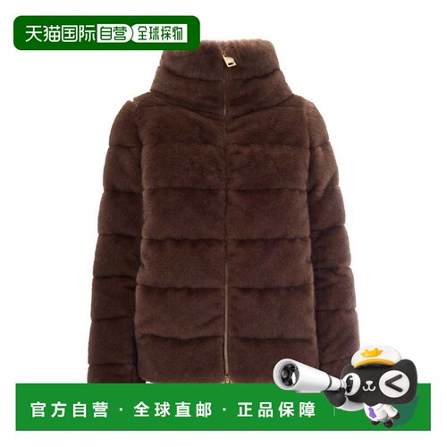 自营hernoEco-fur高弹坑衣领双滑块羽绒服-黑色 美国奥莱直发