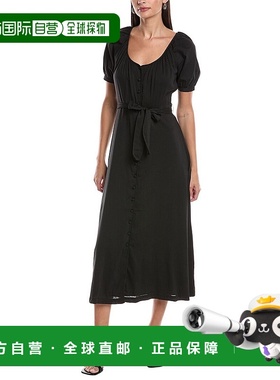 自营opto.p.t.乔安娜 米迪连衣裙-黑色 美国奥莱直发