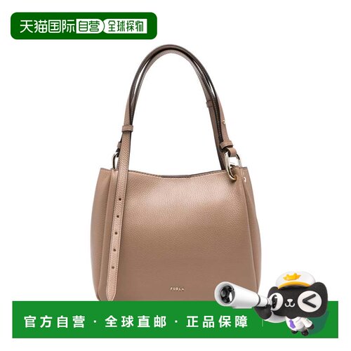 自营furla卵石纹皮革Cloud M托特包-中性色 美国奥莱直发
