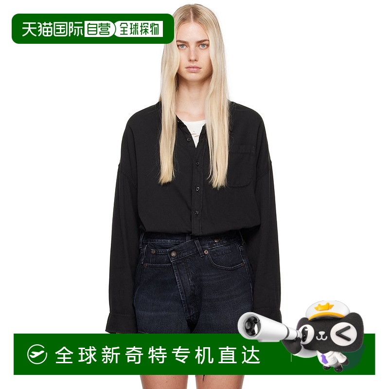 香港直邮潮奢 R13 女士 黑色 Crossover Bubble 衬衫 R13WR269R38