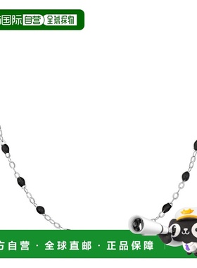 自营 925 纯银 Mimi & Max 黑色搪瓷珠站 Forzatina 钻饰项链 - 1
