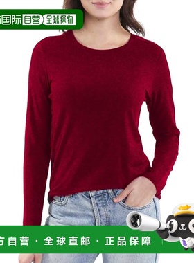 自营incashmereFine Knit Long Sleeve Crew neck - crimson red