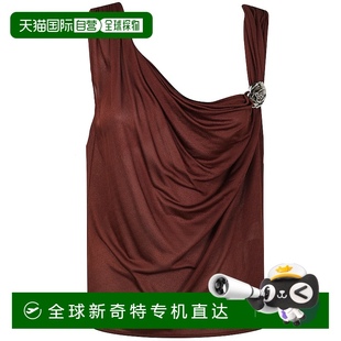 香港直邮潮奢 蓝色情人 1h可退 Blumarine P54 女士 针织绉纱上衣