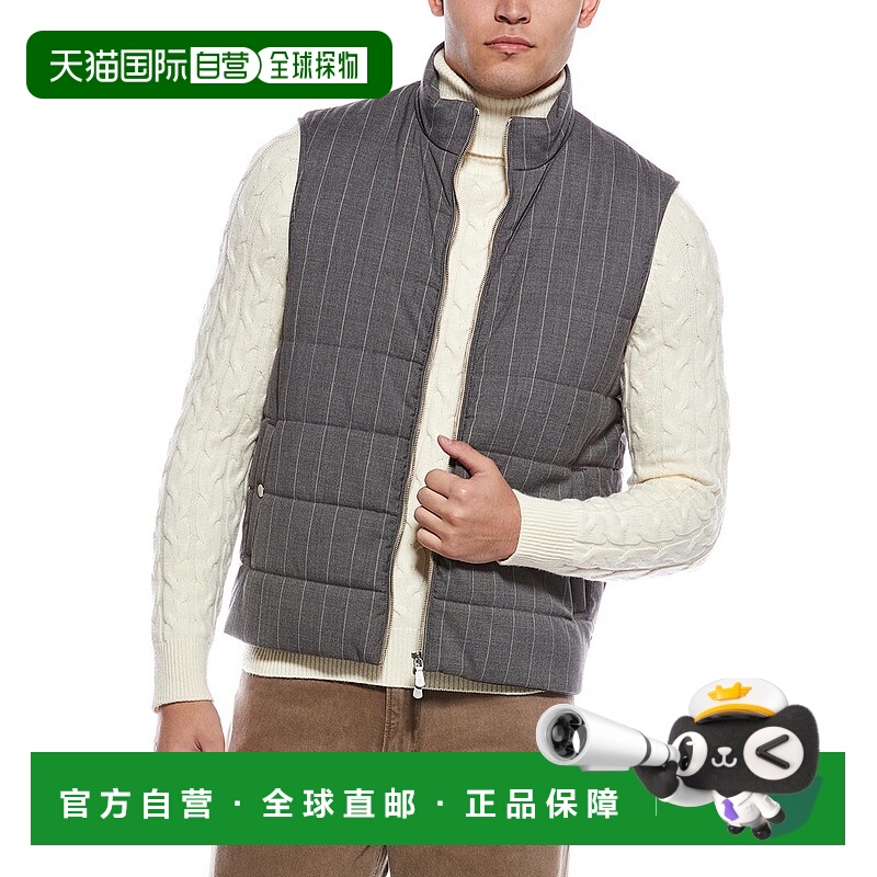 自营Eleventy羊毛混纺背心-灰色 美国奥莱直发