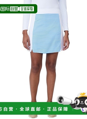 自营 J.McLaughlin Ripley Skort-白色/蓝色 美国奥莱直发半身裙