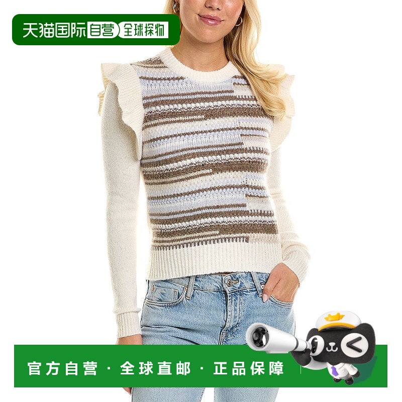 自营Autumn Cashmere Broken Stitch Cashmere Sweater - white