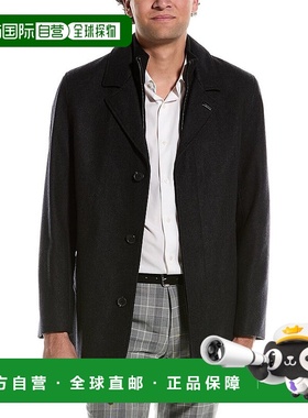 自营 Cole Haan Melton三合一羊毛混纺大衣-木炭 美国奥莱直发