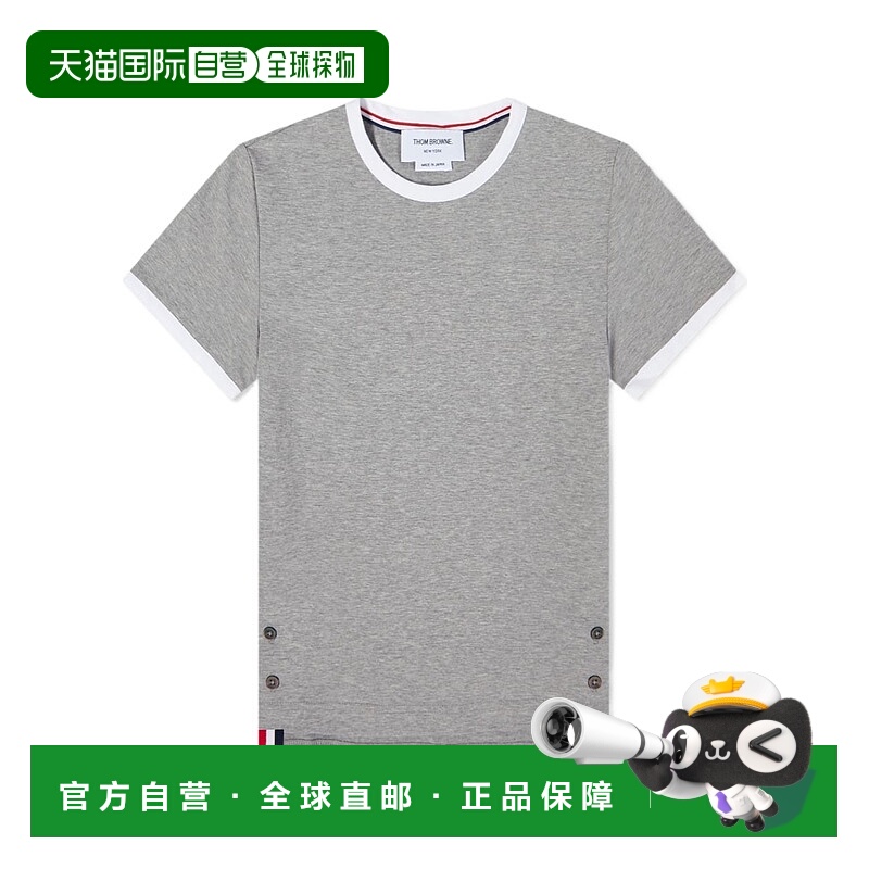 香港直邮Thom Browne 后摆略长短袖T恤 FJS075A00042