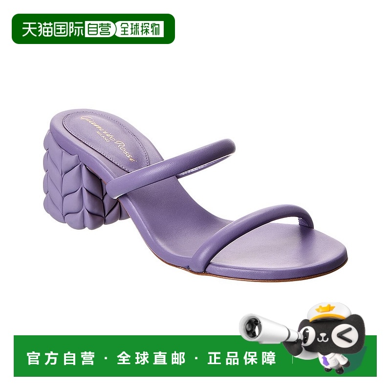 自营 Gianvito Rossi Florea 60皮革凉鞋-紫色 美国奥莱直发