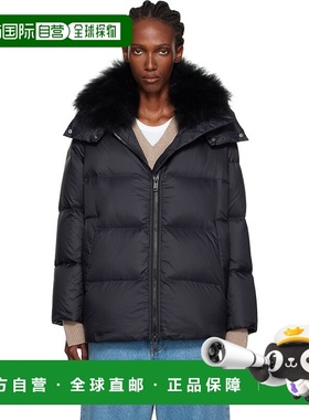 1h可退 香港直邮潮奢 YVES SALOMON 女士 黑色 Iconic A Line Lam