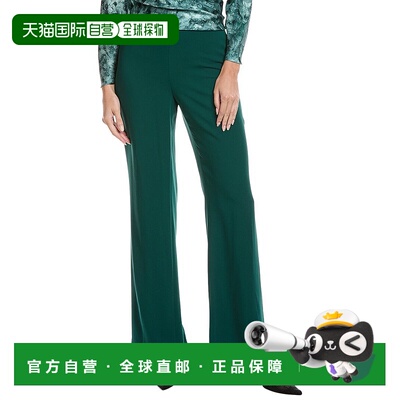 自营lafayette 148 new york拉斐特148纽约门侧拉链喇叭裤-棕色