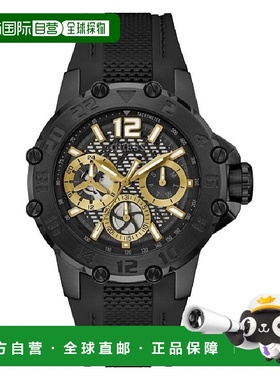 自营Guess Stainless Steel Sport Men's Watch - black 美国奥莱