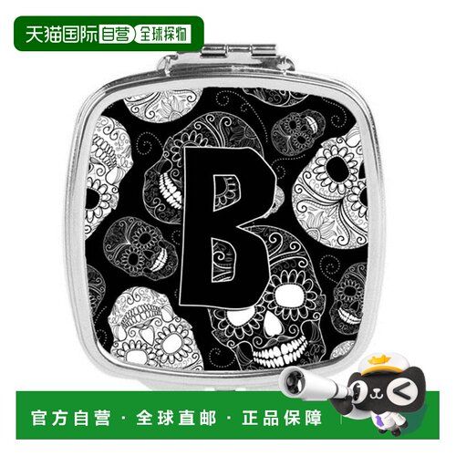 自营Carolines Treasures CJ2008-BSCM 字母 B 亡灵节骷髅黑正品