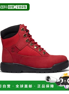 自营 Timberland 6 英寸防水野战靴 深红色磨砂皮 TB-0A2JNW-F41