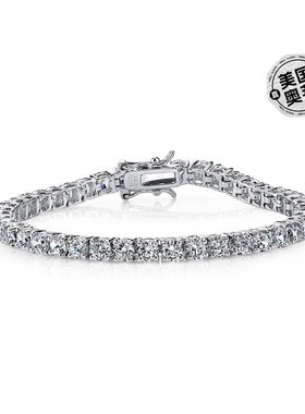 自营GENEVIVE Sterling Silver Cubic Zirconia Tennis Bracelet