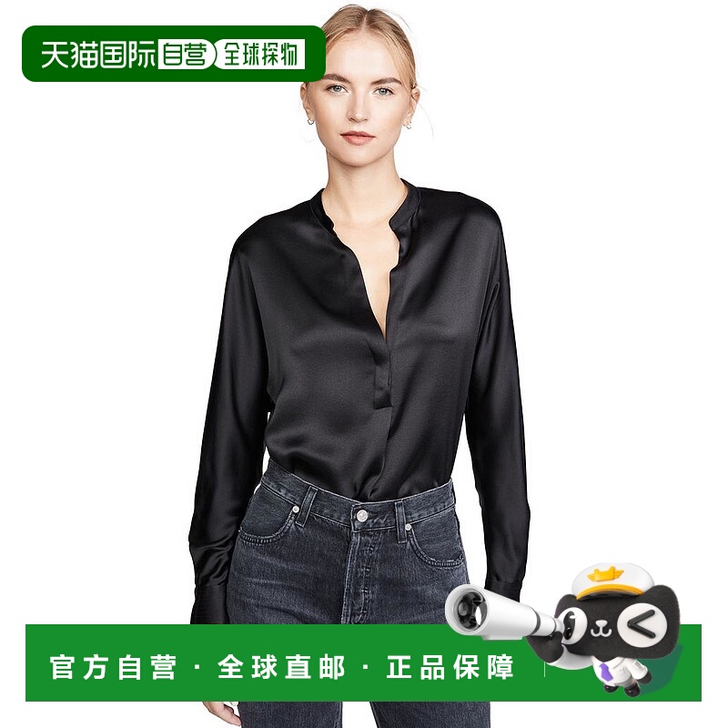 1h可退 【美国直邮】Vince|Vince 立领女式衬衫女装长袖高档潮流