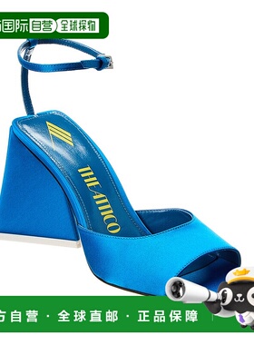 自营 the atticoAttico Piper 缎面凉鞋 - 蓝色 美国奥莱直发