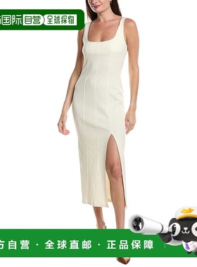 自营 Kenneth Cole缝制迷笛裙-白色连衣裙 美国直发奥莱