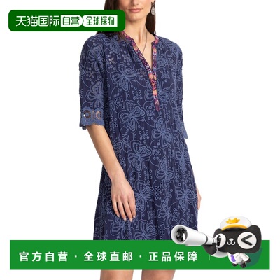 自营Johnny Was Malfi Dress - blue 美国奥莱直发连衣裙