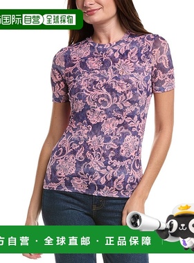 自营Johnny Was Eleanor网眼T恤-紫色 美国奥莱直发女装