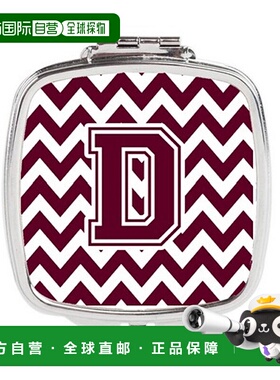 自营 Carolines Treasures CJ1051-DSCM 字母 D 雪佛龙栗色正品