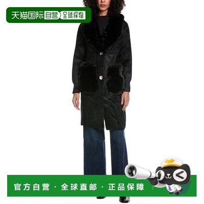 自营La Fiorentina Plush Coat - Black 外套美国直发奥莱