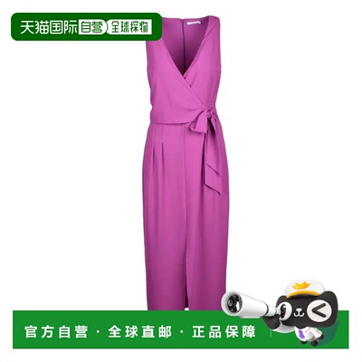自营patrizia pepeSleeveless Purple Midi Dress with V-Neck -