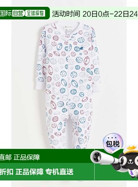 自营babycottonsBouncy Snug Zip Footed Pajama - full-print 美