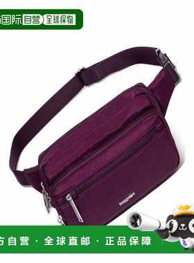 自营baggallini Securtex Anti-Theft Belt Bag Sling - mulberry