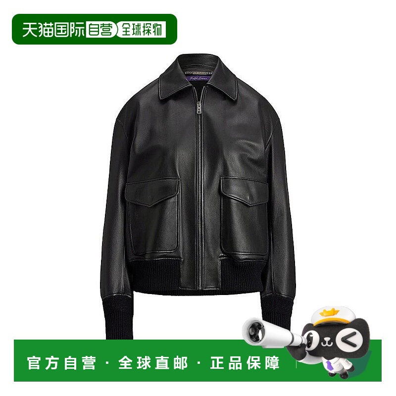 1h可退 【美国直邮】ralph lauren 女士 皮质外套大衣女装夹克