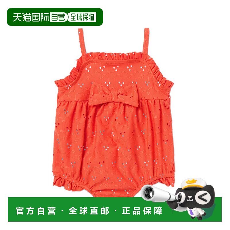自营janie and jack珍妮和杰克再生小眼睛泳衣-红色 美国奥莱直发