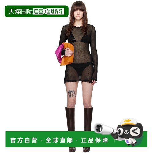 1h可退 香港直邮潮奢 Edward Cuming 女士 黑色 Naked 连衣裙 SS2