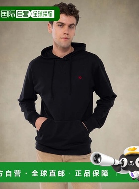 自营members onlyMen's Pullover Hooded Sweatshirt - black 美