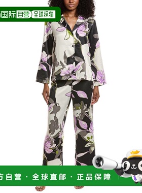 自营Natori 2pc Tsubaki Pajama Set - black 美国奥莱直发