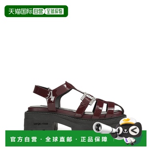 Twenty rossiSr Buckle 25凉鞋 美国奥莱直发 自营 酒红色 sergio