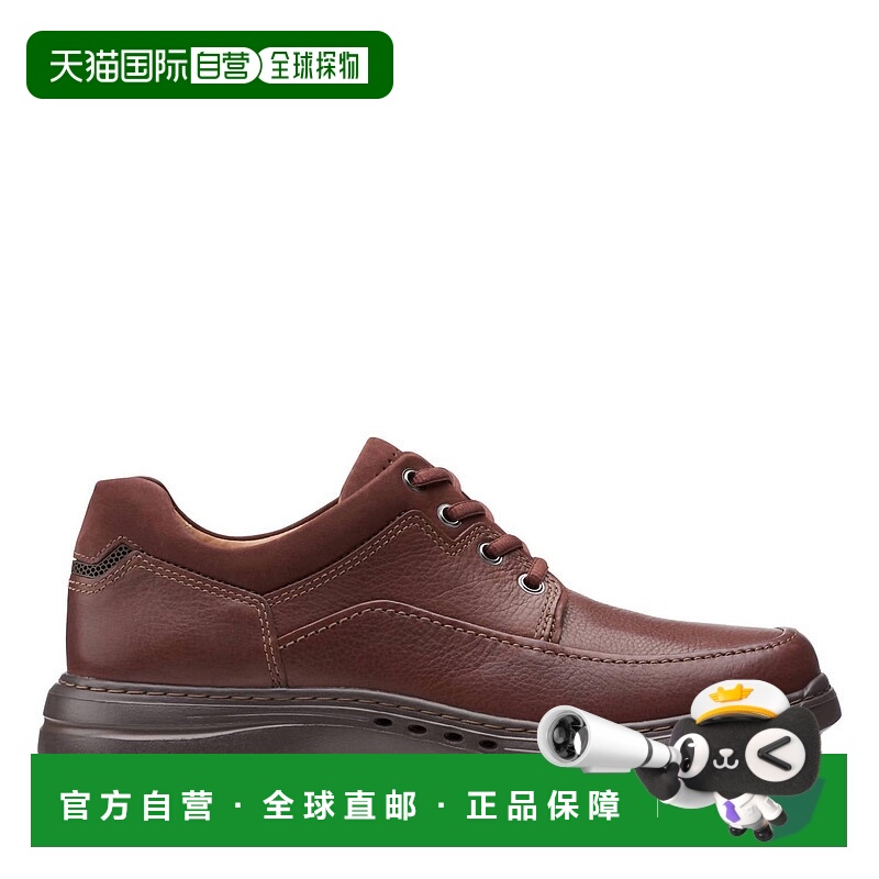 自营clarksMen's Un Brawley Lace Leather Shoes In Mahogany -