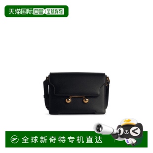 Trunk 黑色皮革斜挎包 marni 黑色 美國奧萊直發(fā) New 自營