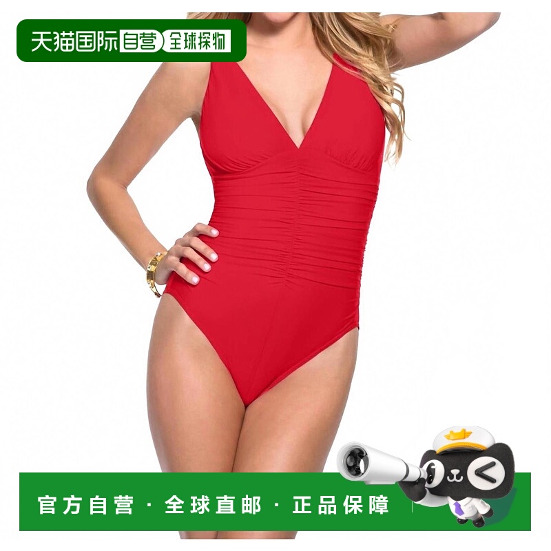 自营 miraclesuitLong Torso Sonatina One Piece In Scarlet - s