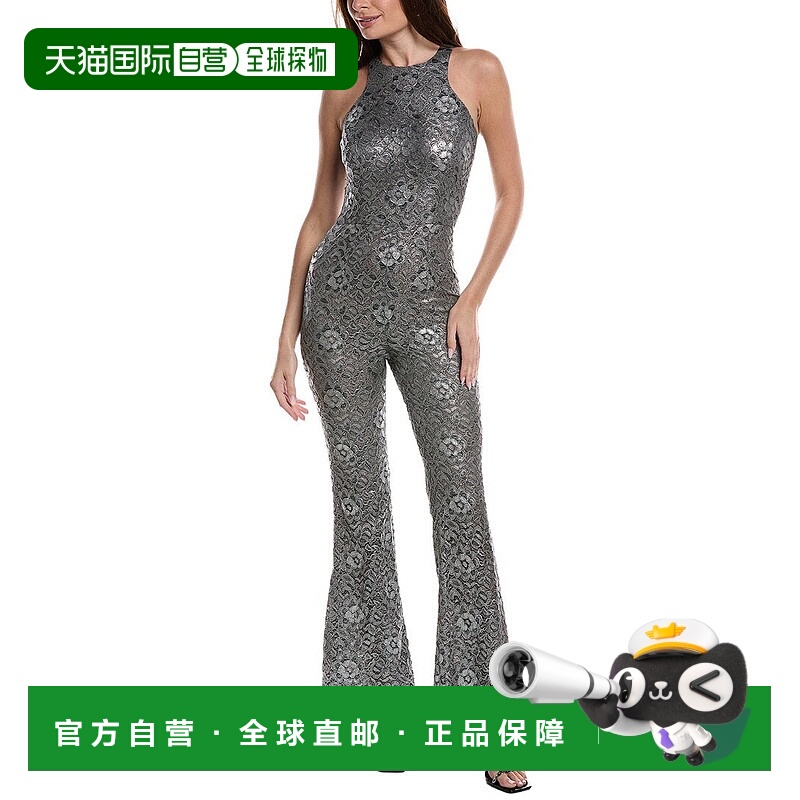 自营Michael Kors Collection Lace Flare Silk-Blend Jumpsuit -