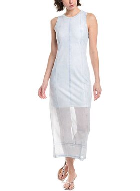 自营rag & bone Miramar Mesh Midi Dress - blue 美国奥莱直发