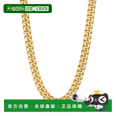 自营Crucible Los Angeles 男士 12 毫米不锈钢项链 - 金色 美国